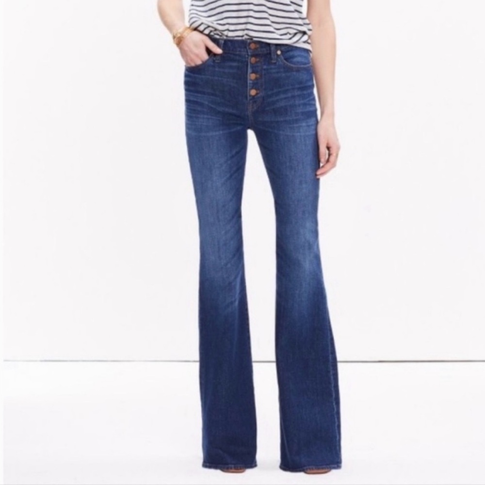 Madewell Flea Market Flares Button Fly Medium Wash Size 27